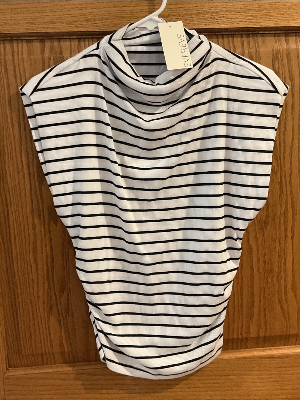 Michael Stars for EVEREVE Amara Striped Mock Neck Top – Medium – NWT